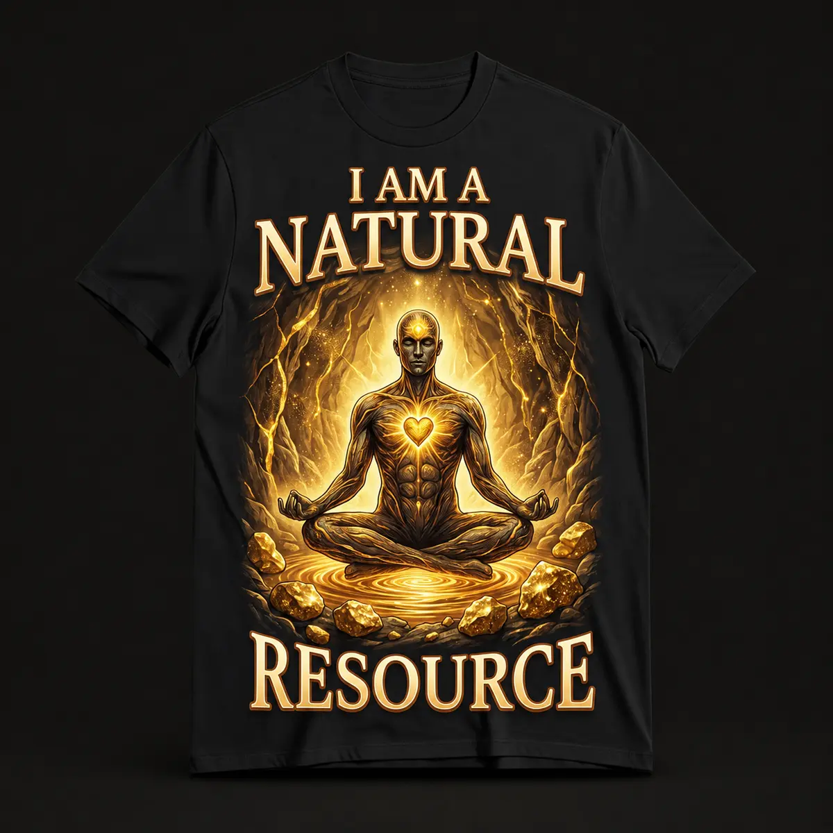 I Am a Natural Resource — Gold Edition Tee product view